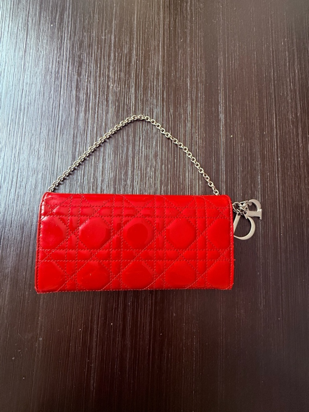 Christian Dior Patent Cannage wallet on chain - Picture 4 of 9